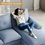 Walsunny Sectional Sofa U Shaped Sleeper bed Couch with Double Chaise 4-Seat Cloud Couch for Living Room Upholstered Furniture - Walmart.com