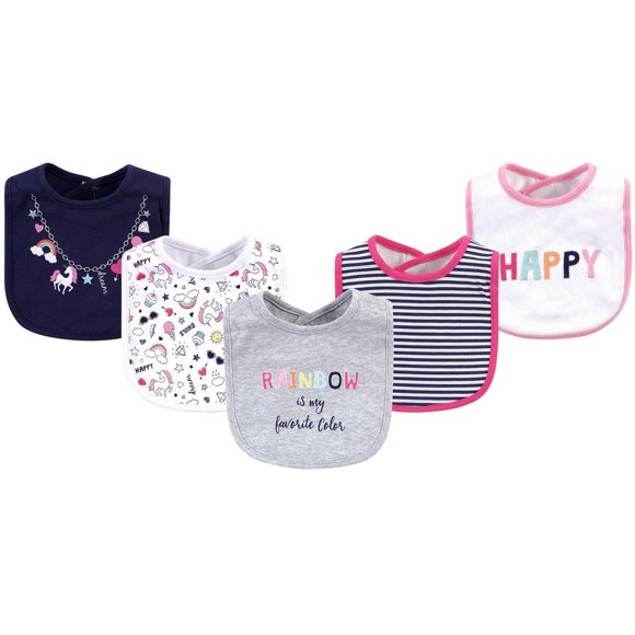 Baberos Little Treasure Arcoíris Feliz de Algodón para Bebé Unisex