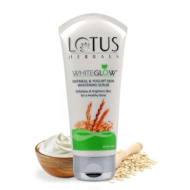 ijzer Net zo ondergoed Lotus Herbals White Glow Oatmeal And Yogurt Skin Whitening Scrub - 100 G -  Walmart.com
