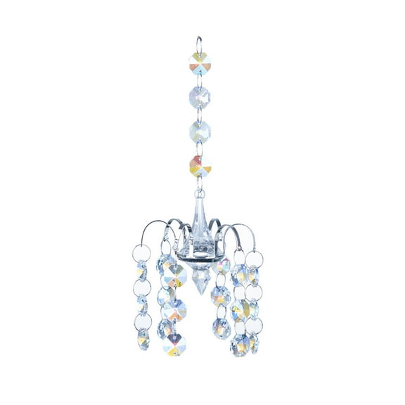 Crystal Ornament Wall Decor, Shining Colourful Crystal Pendants with Chain Boho Home Decoration for Bedroom Living Room Apartment，Style 1
