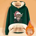 thumbnail image 2 of WILLBEST Sudaderas de Mujer con Capucha Navideña y Estampado de Vaca XX-Grande, 2 of 4