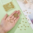 thumbnail image 3 of 100pcs Golden Tibetan Style Spacer Beads 6.5mm in Diameter Metal Bicone Loose Charm Beads for Woman Real 18K Gold Plated Alloy Spacer Beads for Bracelet Necklace Jewelry Making, 3 of 6