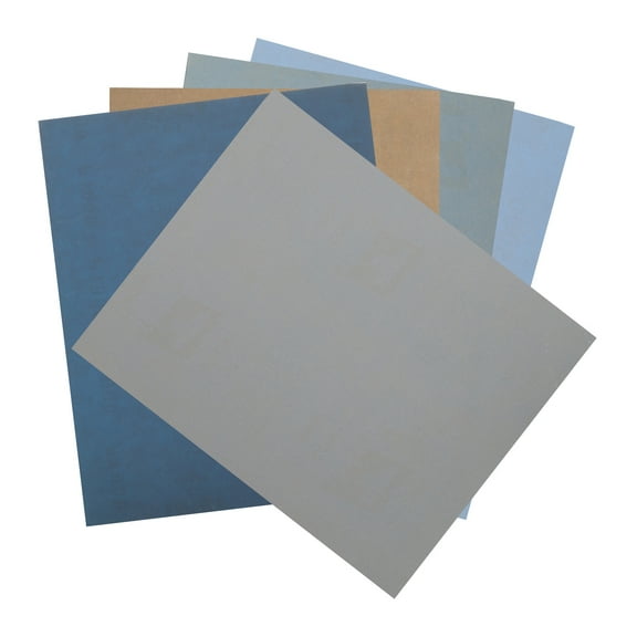 RENACLIPY 5-Pack Assorted Grit Silicon Carbide Sandpaper Sheets Wet Dry for Polishing Wood Metal