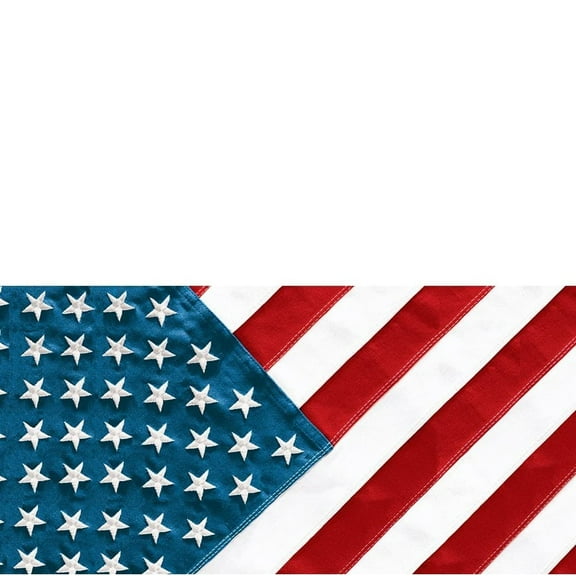 Plastic Table Cover - Red, White and True - Flag Border Pattern - 54in.x 108in.