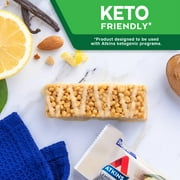 Atkins Lemon Flavored Snack Bar, High Protein Bar, Low Sugar and Low Carb, Keto Friendly Snack, High in Fiber, Gluten Free, Made with Real Almond Butter, 5 Count