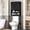 Black, variant on Vabches Over The Toilet Storage Cabinet, Farmhouse Over Toilet Storage Cabinet, Metal Frame with 2 Barn Doors, Home Space-Saving Toilet Rack for Bathroom, Toilet, Laundry Room.