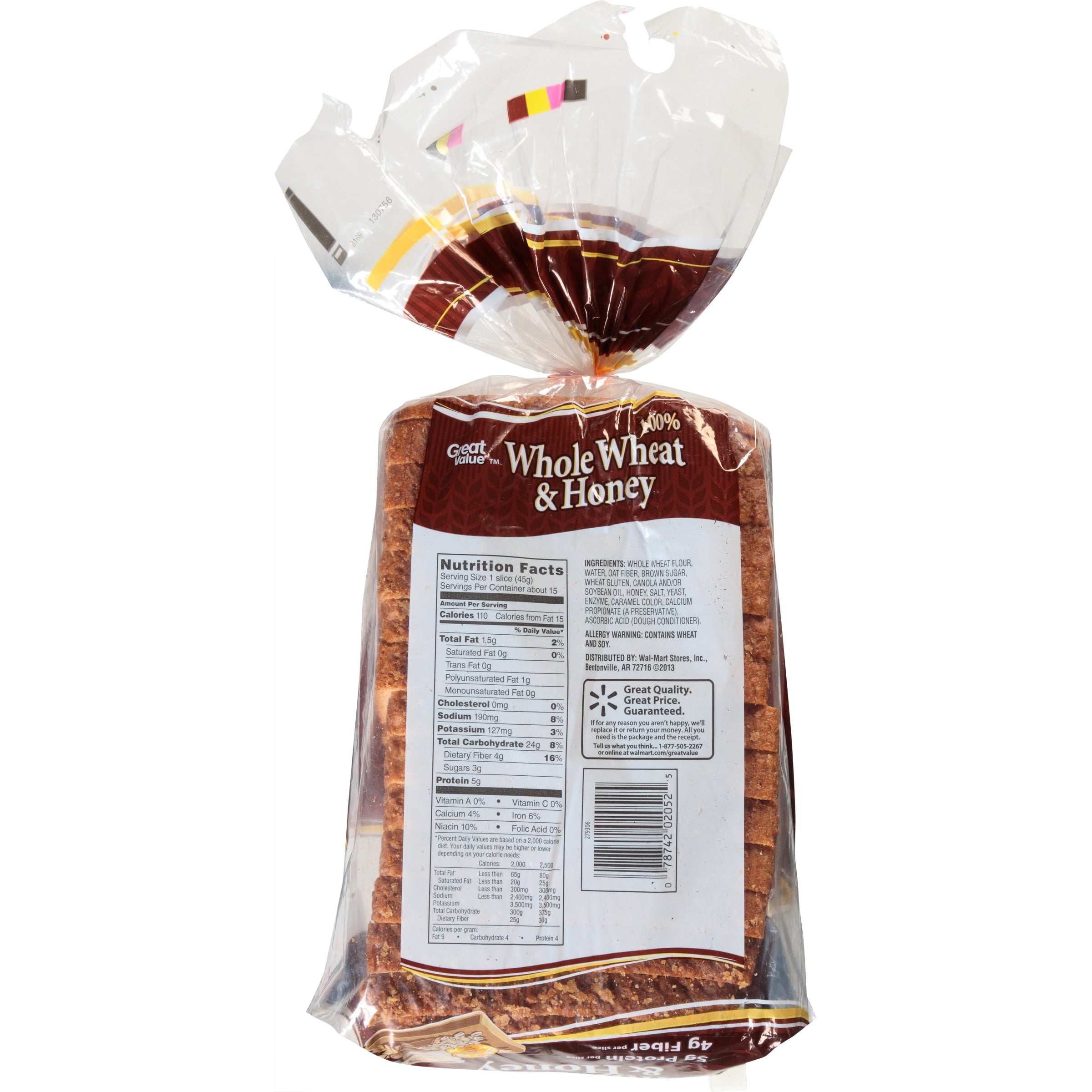 Honey Wheat Bread Nutrition Facts - Nutrition Ftempo