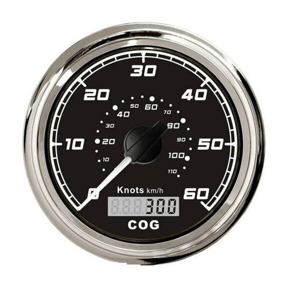 85mm GPS Speedometer 0-30 Knots 0-60 Knots(0-55 Km/h 110 Km/h) With Red/Yellow Backlight For Marine Boat Vessels ,Universal Compatibility