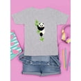 thumbnail image 3 of Panda Climbing Bamboo Tree T-Shirt Juniors -Image by Shutterstock,  Small, 3 of 4