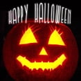 thumbnail image 2 of Kimberly, Allen 15x15 White Modern Wood Framed Museum Art Print Titled - Happy Halloween Pumpkin, 2 of 4