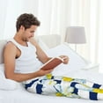thumbnail image 5 of Honiee Daisy Striped Nautical for men - a sleek fusion of Straight Pajama Pants, versatile Lounge Pants, and cozy Sleepwear, all rolled into one-X-Large, 5 of 6