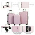thumbnail image 5 of Travelhouse 3-Piece Hardside Luggage Set - Lightweight Spinner Suitcase with TSA Lock (20in/24in/28in),Pink, 5 of 7