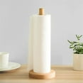 thumbnail image 6 of Paper Towel Holder,Casewin Kitchen Paper Hanger Rack Bathroom Towel Roll Stand Organizer Simply Standing Countertop Wooden Paper Roll Holder for Cabinet,Table (Round Bottom), 6 of 7