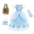 thumbnail image 1 of Vestido de princesa de Disney para niñas, vestido de baile de Navidad y Halloween, disfraz de Cenicienta para niñas, faldas para niños para fiesta de cumpleaños 130 Gao Jinjia LED, 1 of 2