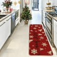 thumbnail image 6 of Red Kitchen Rug Set of 2, Merry Christmas Kitchen Floor Mat with Snowflake Xmas Trees Pattern, Front Door Mat, Bedroom Rug, Bath Rugs, Christmas Decorations, Home Decor, 6 of 7