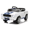 thumbnail image 1 of Licensed Shelby GT350 12V Electric Ride-On Car for Kids – Battery Powered, Remote Control, Adjustable Speeds, wireless Music, LED Headlights, Safety Belt, Spring Suspension, White, 1 of 8