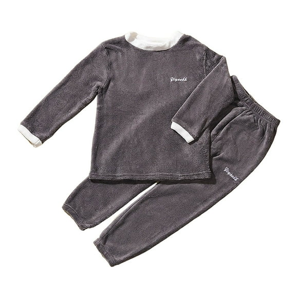 Gubotare Long Sleeve Kids Pajama Girls Pajamas Long Sleeve Sleepwear Pajama Cute Princess Pjs for Toddler Clothes (Grey,2-3 Years)