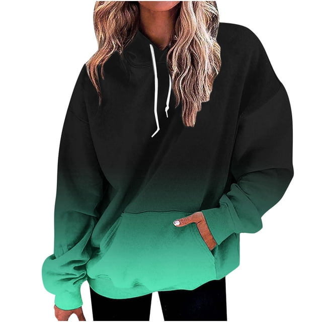 Birdeem Sweat à Capuche Imprimé Mode Manches Longues Automne et Hiver pour Femmes