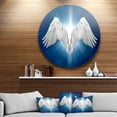 thumbnail image 1 of Designart - Ailes d'Ange sur Fond Bleu' Art Mural Abstrait en Métal, 1 of 4