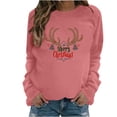 thumbnail image 2 of CaiJunJia Christmas Sweatshirt Womens 80s Vintage Minimalistic Printed Long Sleeves Sweatshirt Pullovers Tops, 2 of 4