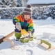 thumbnail image 1 of Juego de bolas de nieve y pala para niños | Herramientas para jugar al aire libre con pinza, empujador y cubo | Juguetes de nieve de plástico verde para actividades invernales infantiles, 1 of 5