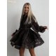 thumbnail image 2 of Clacive-vestido con estampado de leopardo para mujer, minivestido de manga larga con solapa Vintage, elegante, plisado, de cintura alta, 2024, 2 of 4