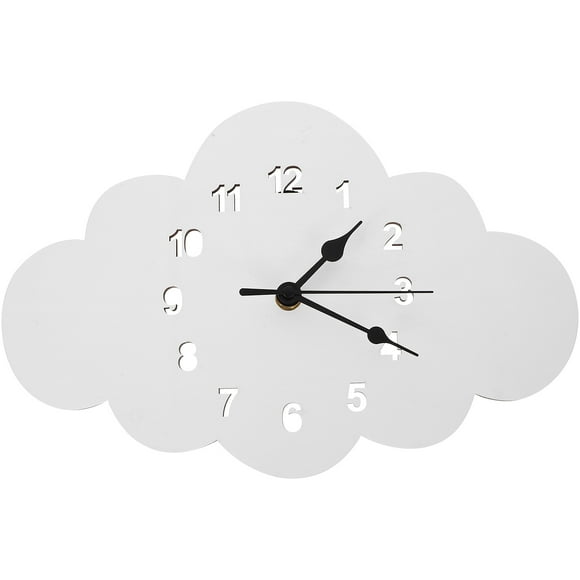 Reloj de pared creativo de moda, moderno reloj de pared de dibujos animados, reloj de pared silencioso con forma de nube.