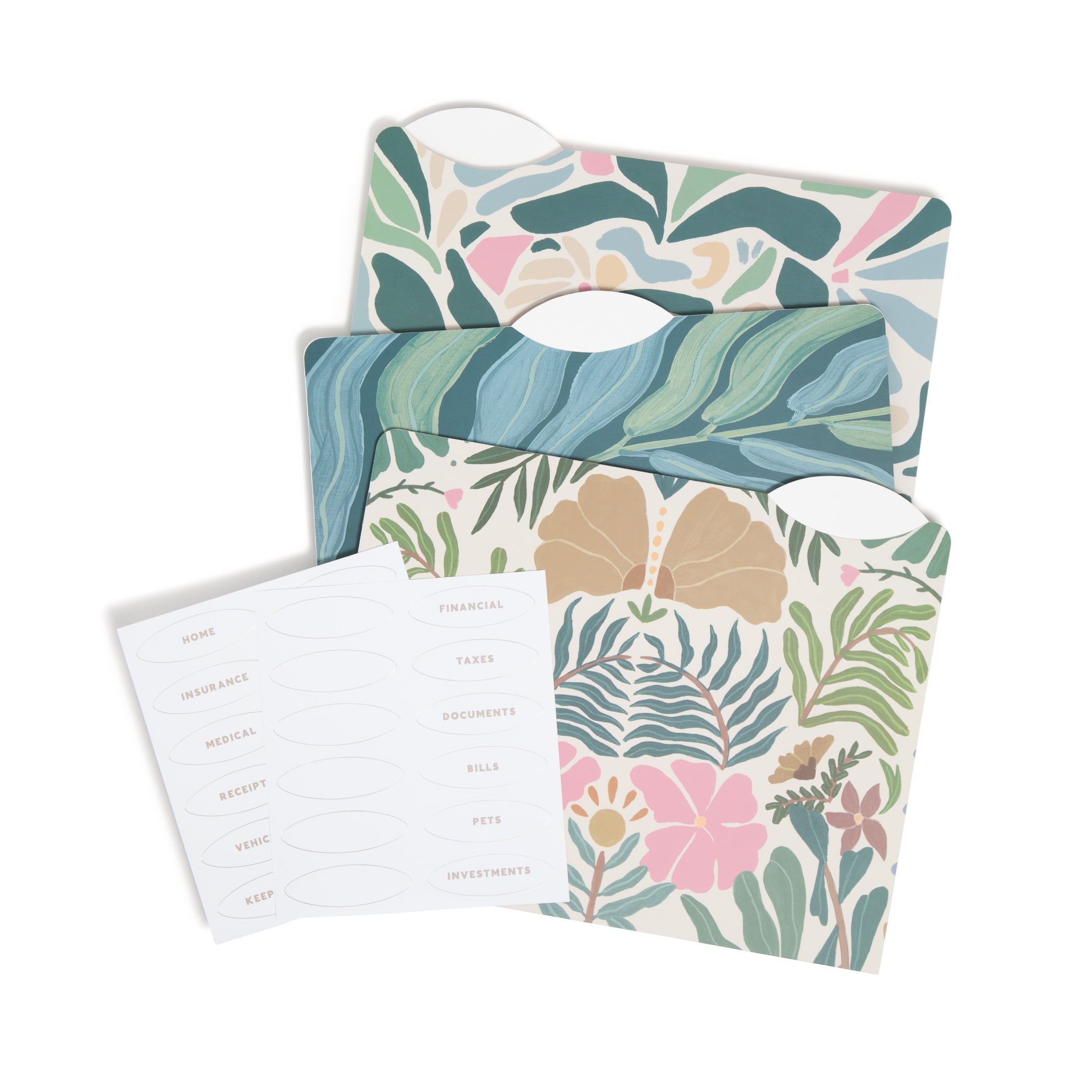 (2 pack) U Brands Fashion File Folders, Set of 9, Folklore Fauna, 1/3-Cut Tabs, Letter Size