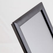 M&T Displays Snap Frame 11x17, 1 Profile, Aluminum, Wall Mounted - Black / 10pcs / Front Loading