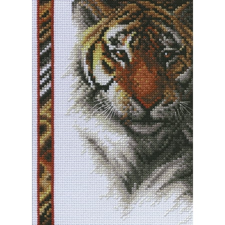 Tiger Cross Stitch Pattern - Janlynn Tiger Wildlife Mini Counted Cross Stitch Kit, 5
