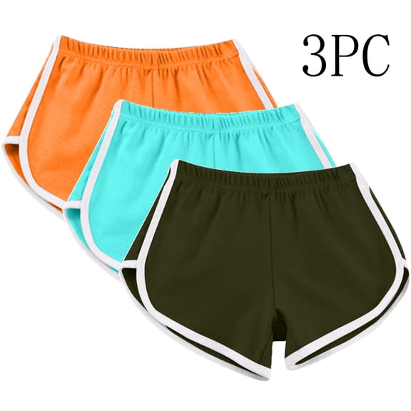 Jacenvly New Womens Athletic Shorts 3Pcwomen Casual Summer Sports Shorts Workout Yoga Shorts Active Shorts Uv Protection Elastic High Waist Women'S Plus Summer Shorts Army Green