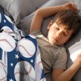 thumbnail image 5 of Baseball Throw Blanket Gifts for Boys, Blue Baseball Soft Cozy Plush Flannel Blanket for Kids Bedroom, Baseball Sport Fleece Fuzzy Blanket with Stars for Toddler Couch Bed Sofa Decor 50"x60", 5 of 8