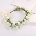 thumbnail image 5 of Mersess Adjustable Bridal Flower Headband Wedding Hair Garland Floral Headpiece for Beach Party and Special Occasion Decoration, 5 of 10