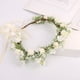 thumbnail image 2 of 1 diadema de corona nupcial para novia, accesorio para el cabello para bodas en la playa (blanco, verde), 2 of 6