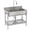 Silver, variant on Commercial Stainless Steel Utility Sink, Heavy-Duty Freestanding Basin with Pull-Down Faucet for Garage Laundry Workshop, Silver/Black