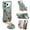 Blue, variant on Allytechgroup PU Leather Case for iPhone 17 Pro Max, Slim Fit Wallet Case with Shoulder Strap & Card Holder Non-Slip Stand Rugged Shockproof Protective Back Cover for iPhone 17 Pro Max, Khaki