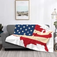 thumbnail image 2 of Fuzoiu American Flag Map Print Flannel Blanket,Throw Blanket,Flannel Home Decor,Fleece Bed Blankets,Cozy Soft Blanket for Bed, Sofa, Camping, and Travel-50"x40", 2 of 6