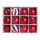 thumbnail image 5 of 12 bolas de Navidad de 6 cm con estampado de color morado y rojo para árbol de Navidad, decoración para fiestas, colgante de esferas navideñas de Año Nuevo 2024, 5 of 5
