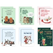 Christmas Cards Funny Sarcastic Holiday Greeting Cards (Pack of 12 Cards, Variety Pack ( 2 of Each Design ))
