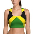 thumbnail image 2 of Jamaican Flag Women's Seamless Sports Bras Comfortable Yoga Bra Fitness Crop Tops Workout Tank Top - XX-Large, 2 of 6
