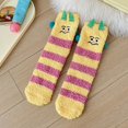 thumbnail image 2 of CPNG Kid Girls Cute Winter Socks Warm Fluffy Fuzzy Warm Slipper Socks Polka Dot Pattern No Slip Soft Cozy with Grippers Socks Novelty Mid Calf Floor Socks, 2 of 6