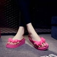 thumbnail image 4 of Zpanxa Slippers for Women Summer Shoes Bow Flip Flops Platform High Heel Slippers Flip Flops for Women Hot Pink 37, 4 of 7