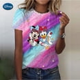 thumbnail image 1 of 2023 New Mickey Mouse Vintage Women's Tops Women's Casual Kawaii Short Sleeves Summer T-Shirts Couples Fashion children T-ShirtsXXL Gao Jinjia LED, 1 of 2