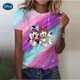 thumbnail image 1 of 2023 New Mickey Mouse Vintage Women's Tops Women's Casual Kawaii Short Sleeves Summer T-Shirts Couples Fashion children T-ShirtsS Gao Jinjia LED, 1 of 2