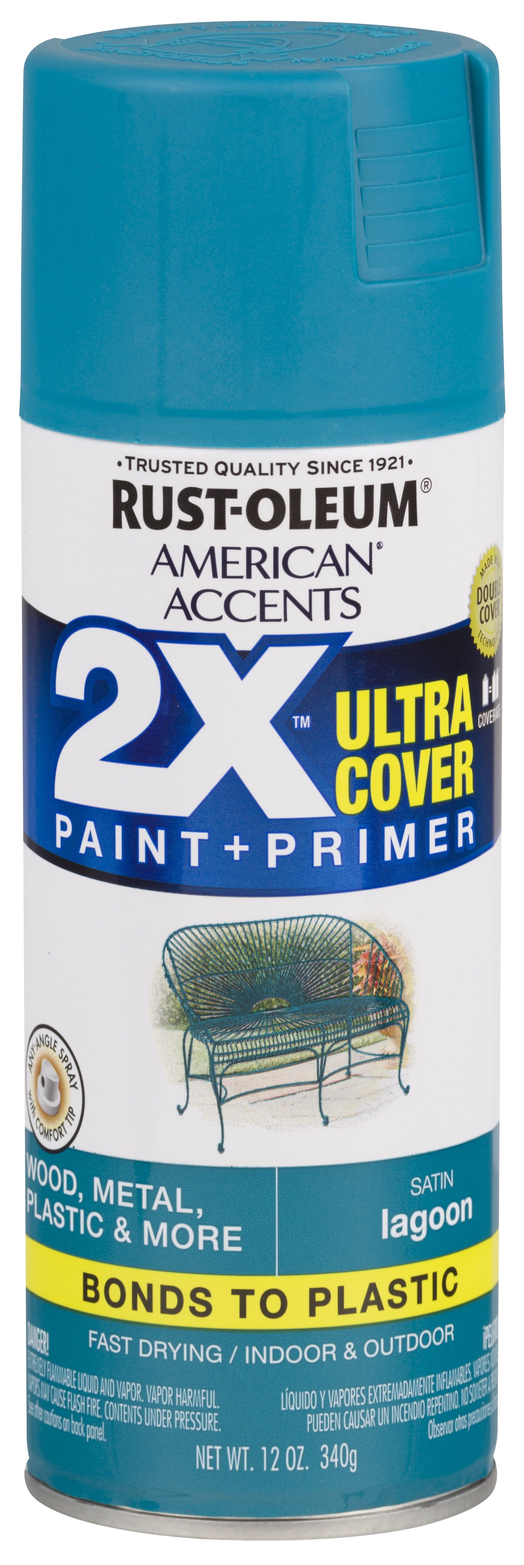 2Pack Value Rustoleum american accents ultra cover 2x satin lagoon