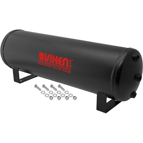 Vixen Air 4 Gallon Air Tank with 7 Ports for Suspension/Air Ride/Bag/Train Horn, 200 PSI Rated, VXT4100