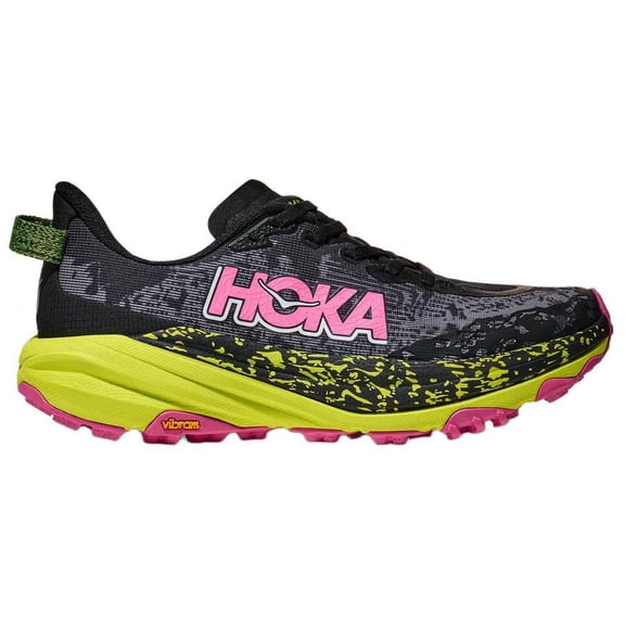 Hoka Women's Speedgoat 6 Black/Neon Hoka Citrus 6.5 Medium