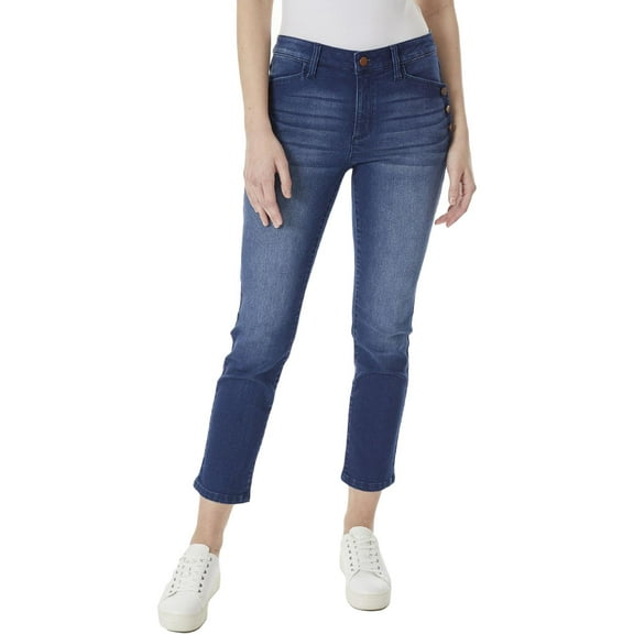 Jones New York Womens Lexington Stretch Mid-Rise Ankle Jeans