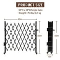 thumbnail image 4 of QinaQin Puerta plegable de seguridad de acero tipo acordeón con rueda giratoria de 360°, ideal para patio, cochera, jardín o áreas que requieren control de acceso, 4 of 7