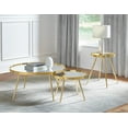 thumbnail image 2 of Kaelyn 3-piece Round Coffee and End Table Set Gold, 2 of 6